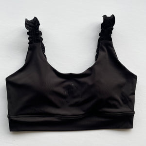 sports bra, ruffles, ignite merch, bham fitness, cyclee studio, merch, ruffle bra